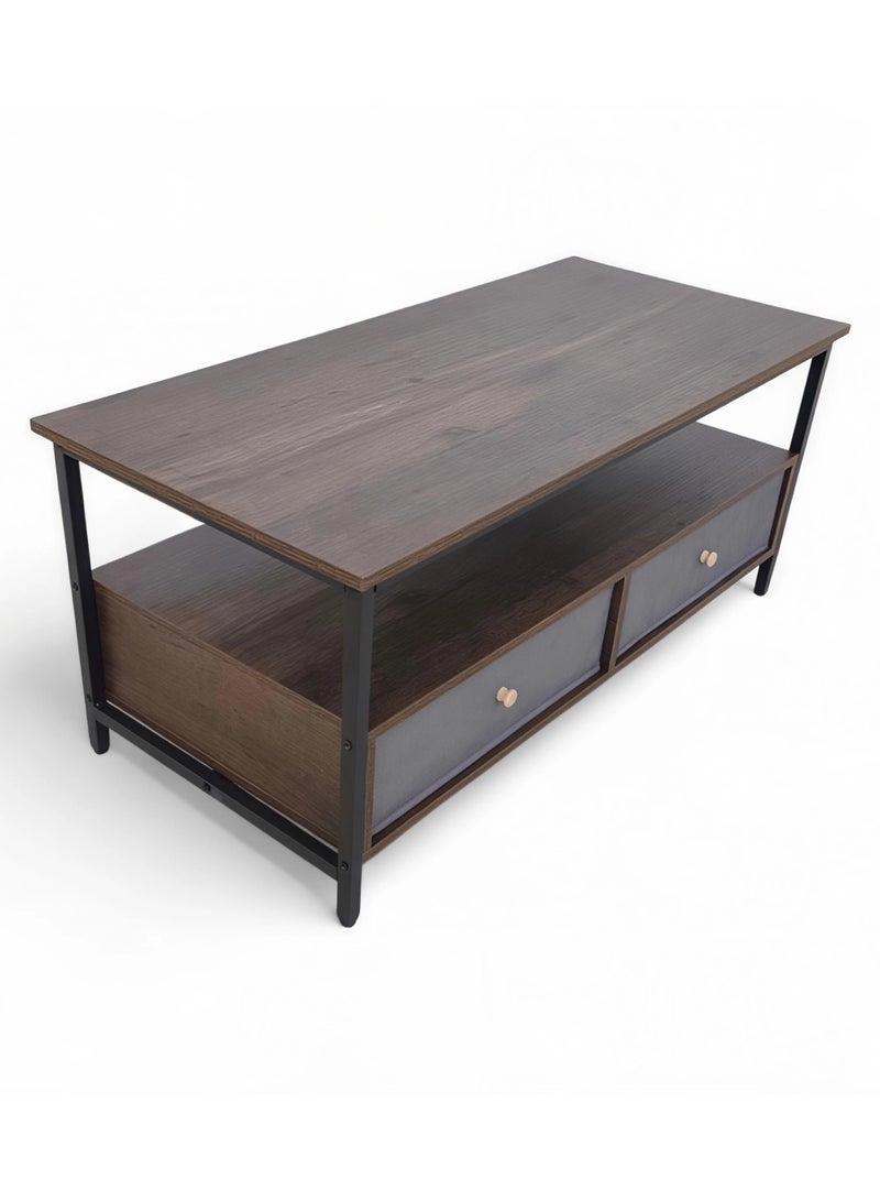 Concent Modern Shelf Coffee Table – A Blend of Wood Elegance and a Modern Touch - Image 3